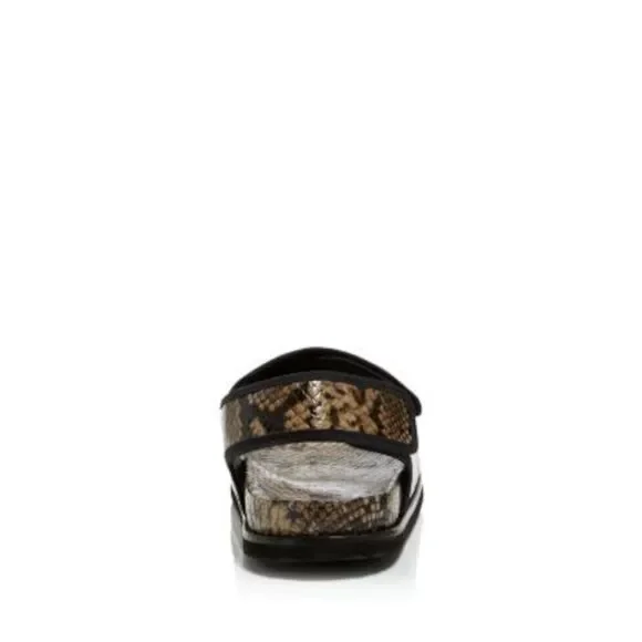 FREDA SALVADOR Womens Brown Snake Klara Toe Platform Leather Slingback Sandal 10 - Picture 2 of 3